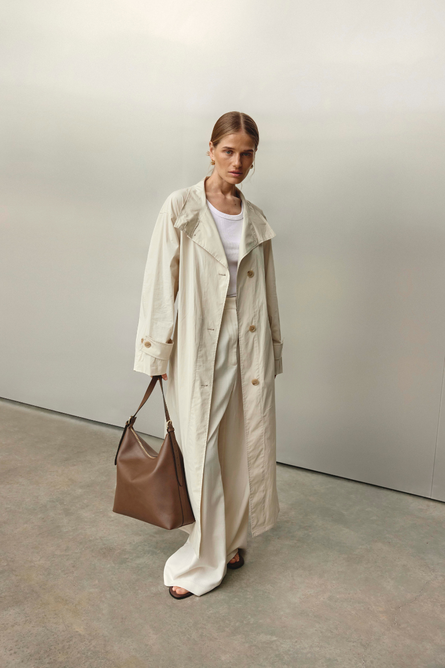 Harper Large Chocolate Leather Hobo