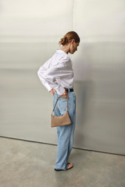 Ashley Brown Suede Crossbody Bag