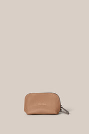 Leather Milk Chocolate Cosmetic Pouch Duo