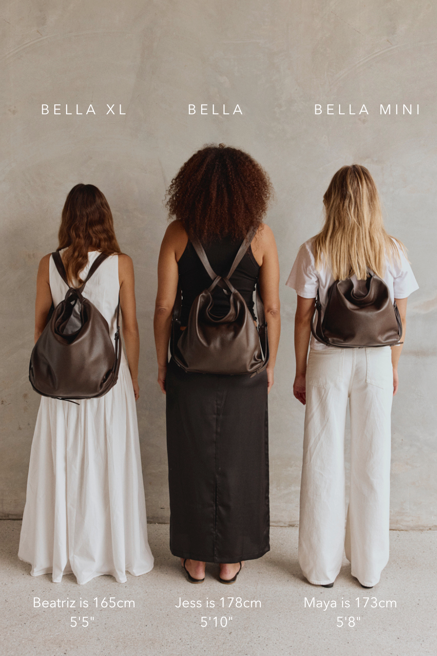 3 in 1 backpack leather Black Buffalo for All shifting marvel ensures everything stays in place as you transition through your day Bella Mini Dark Chocolate 3-in-1