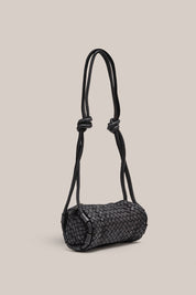 Woven Tube Crossbody Black