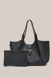 Grace Large Black East West Tote