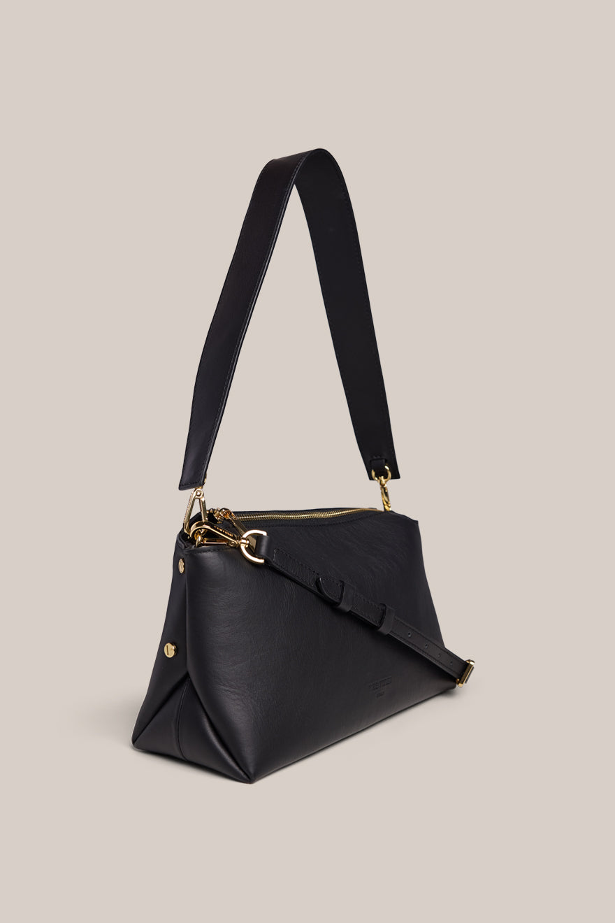 Clara Black Shoulder Crossbody Bag