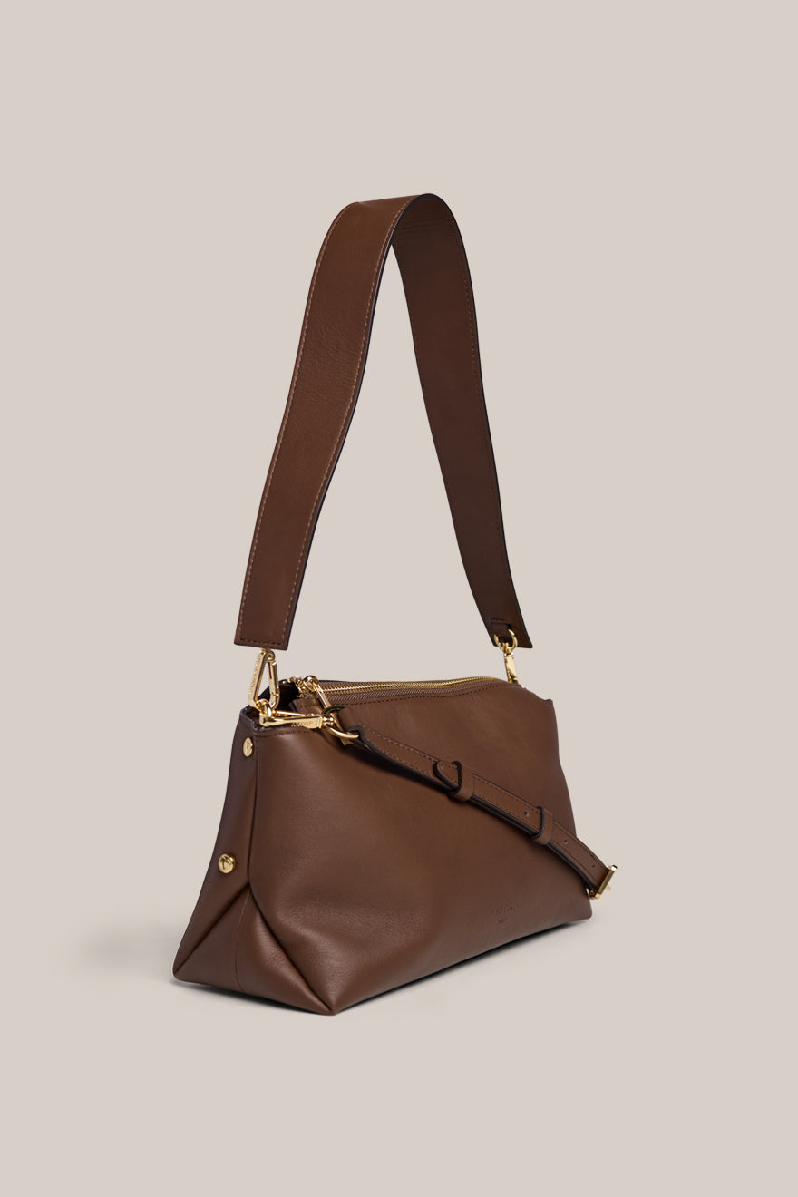 Clara Chocolate Shoulder Crossbody Bag