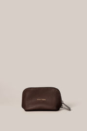 Leather Dark Chocolate Cosmetic Pouch Duo - VESTIRSI