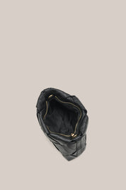 Gabrielle Black Woven Leather Bag