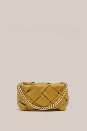 Gabrielle Mustard Woven Leather Bag