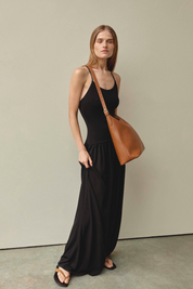 Harper Large Tan Leather Hobo