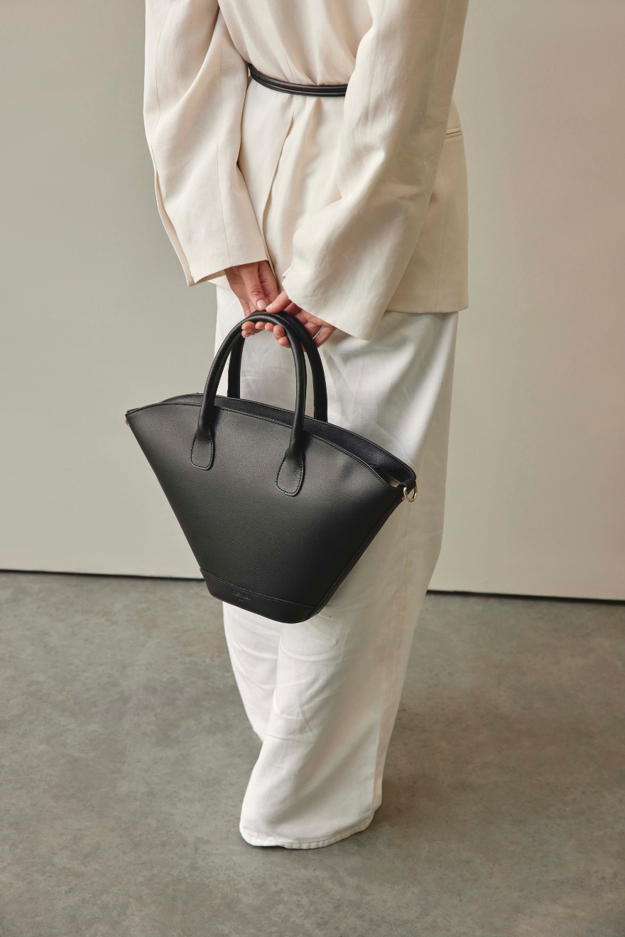 Jamie Black Leather Tote