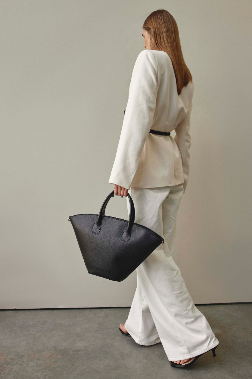 Jamie Black Leather Tote