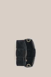Margot Black Leather Woven Bag
