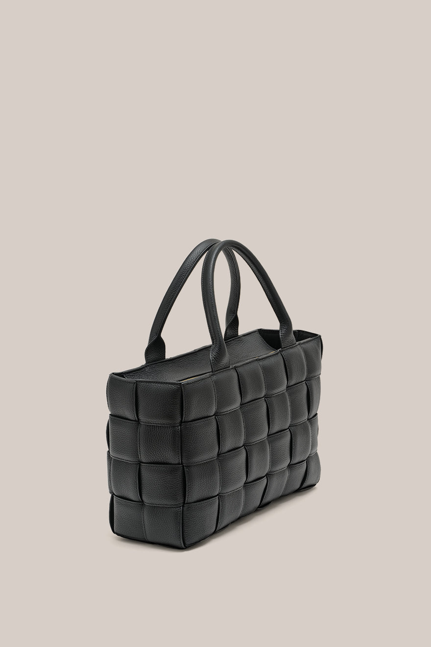 Margot XL Black Woven Tote
