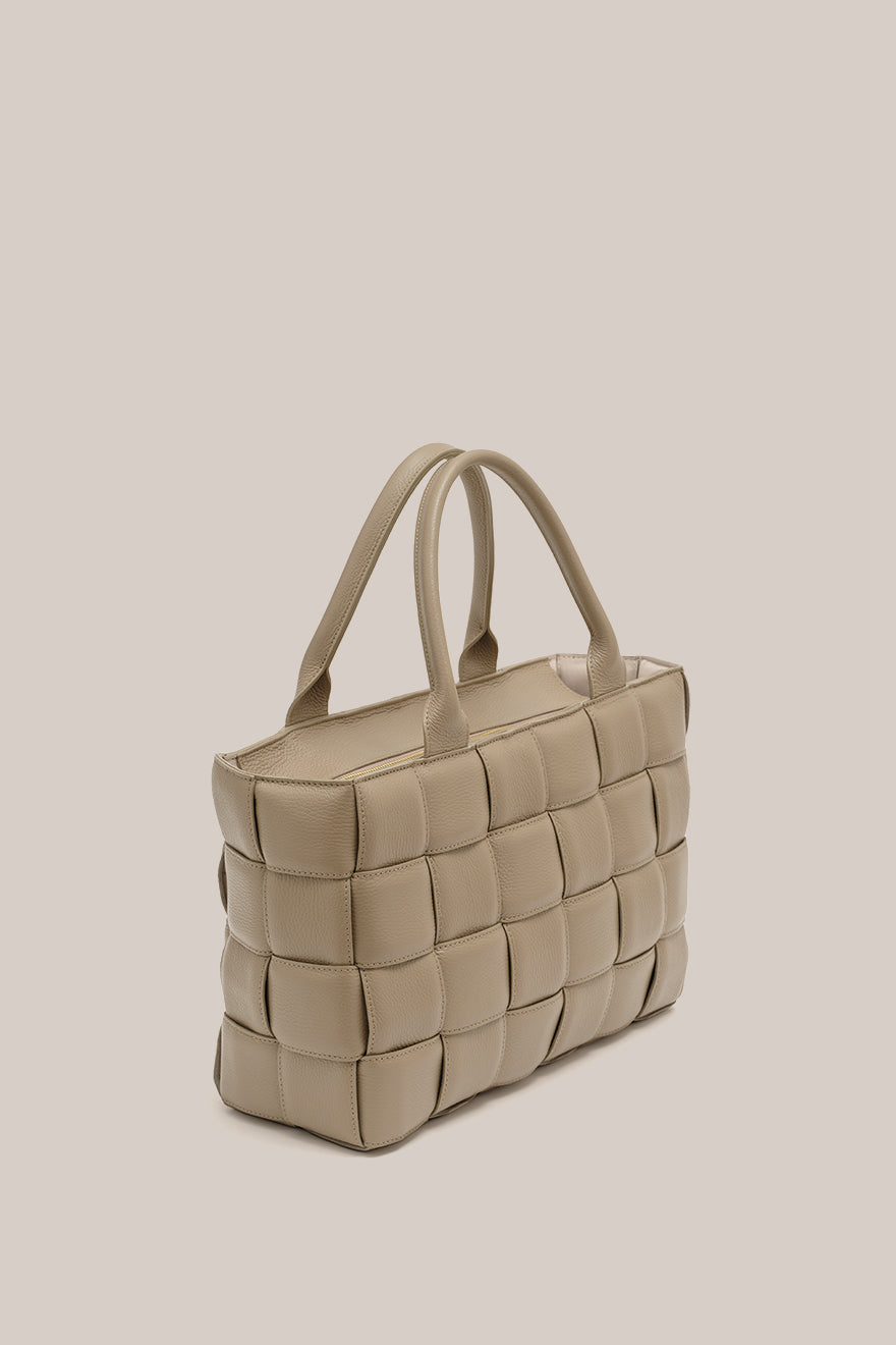 Margot XL Mushroom Woven Tote