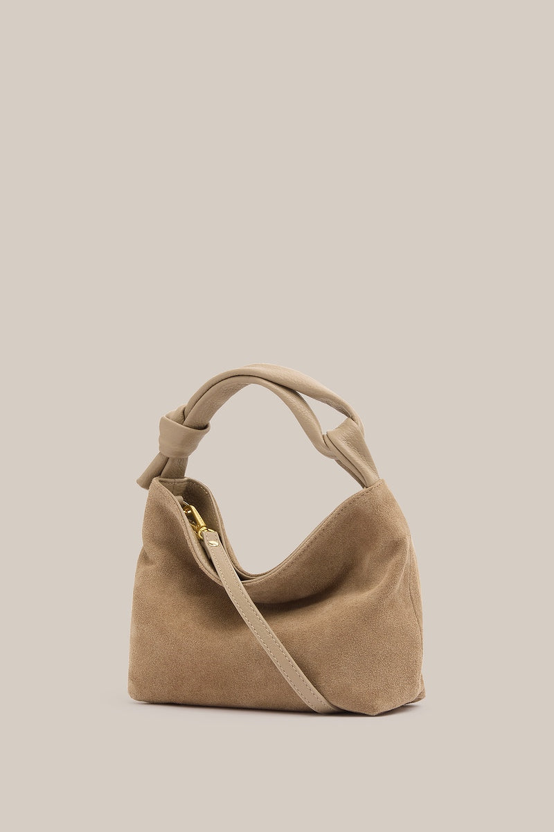 Jess Mini Suede Pouch Brown