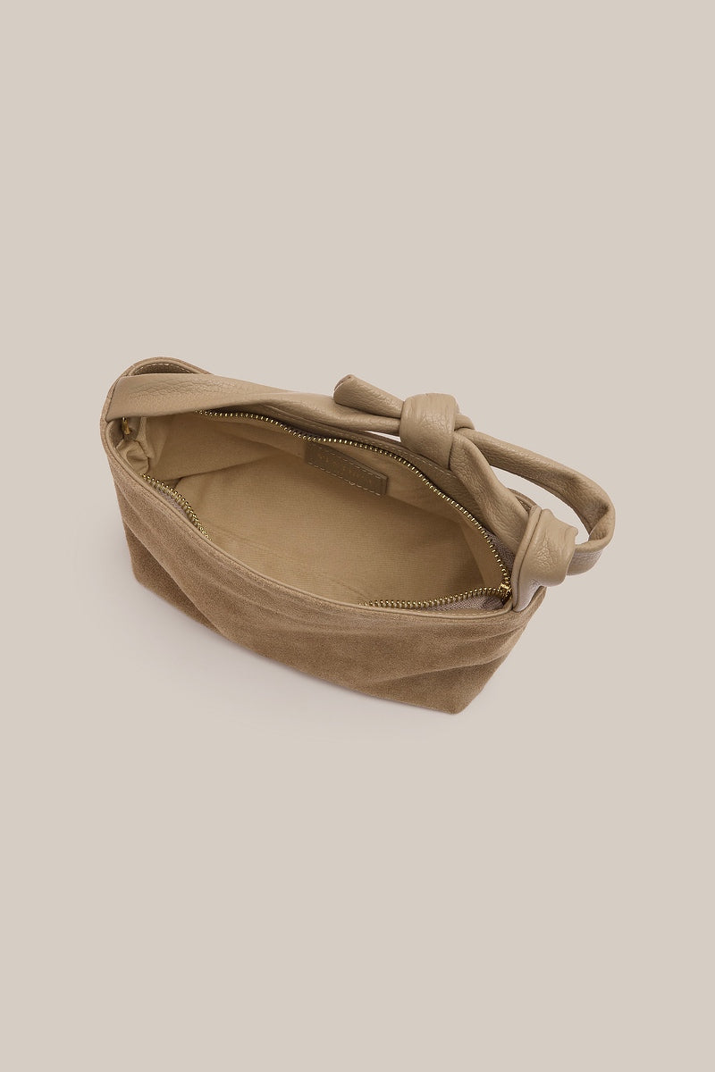 Jess Mini Suede Pouch Brown