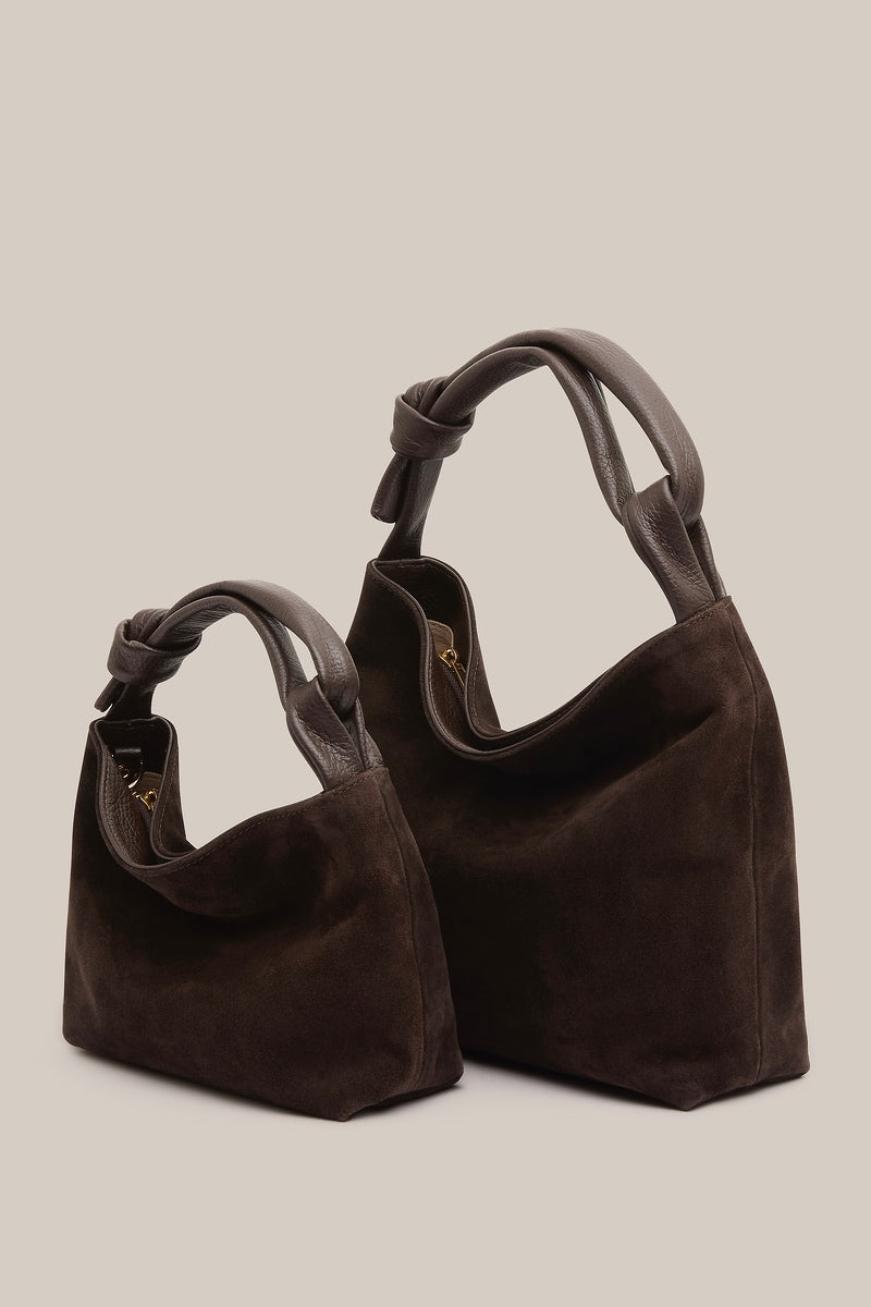 Jess Suede Pouch Dark Chocolate