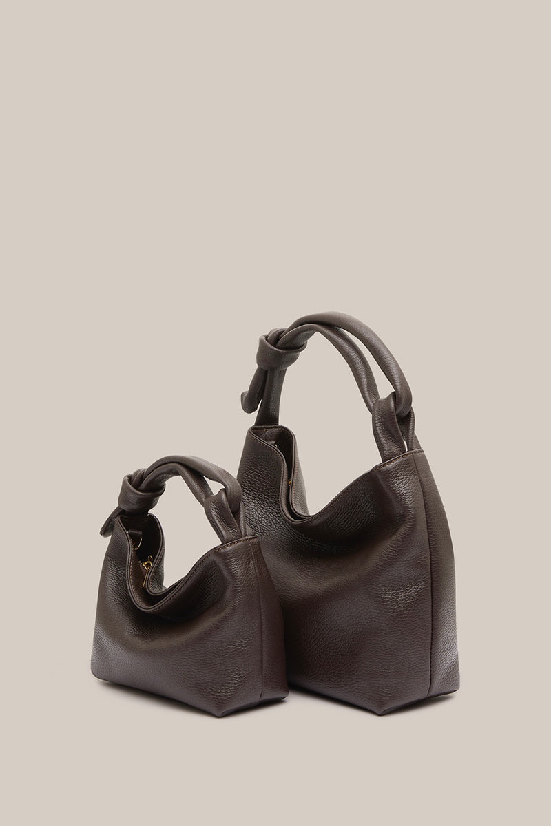 Jess Mini Leather Pouch Dark Chocolate