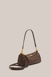 Vivi Woven Shoulder Crossbody Chocolate