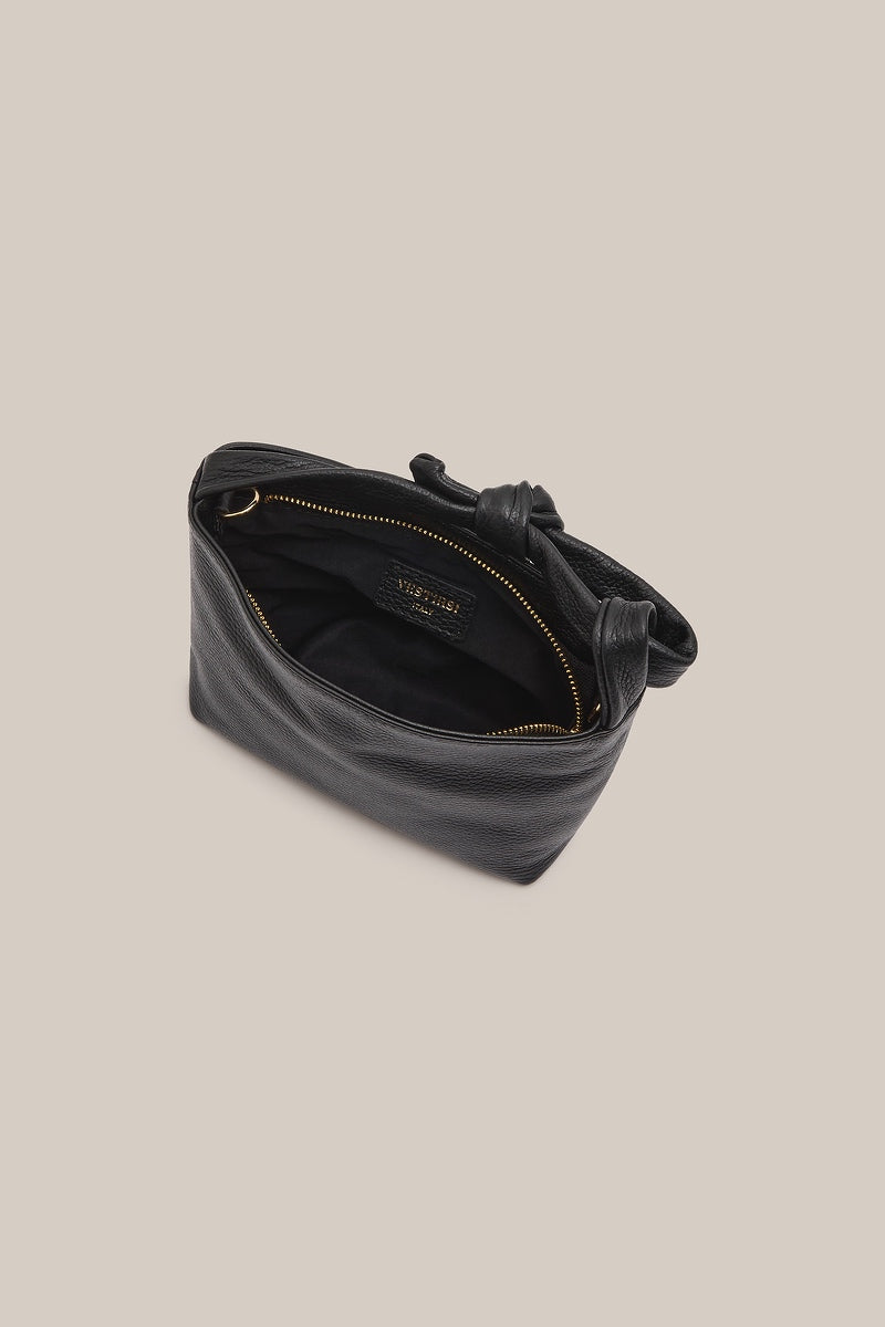 Jess Mini Leather Pouch Black
