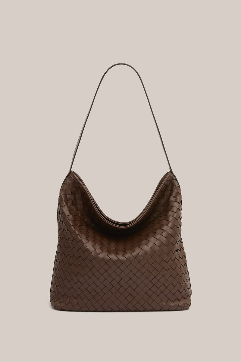 Bianca Woven Hobo Chocolate