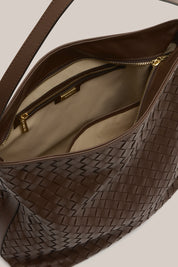 Bianca Woven Hobo Chocolate