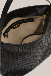 Bianca Woven Hobo Black