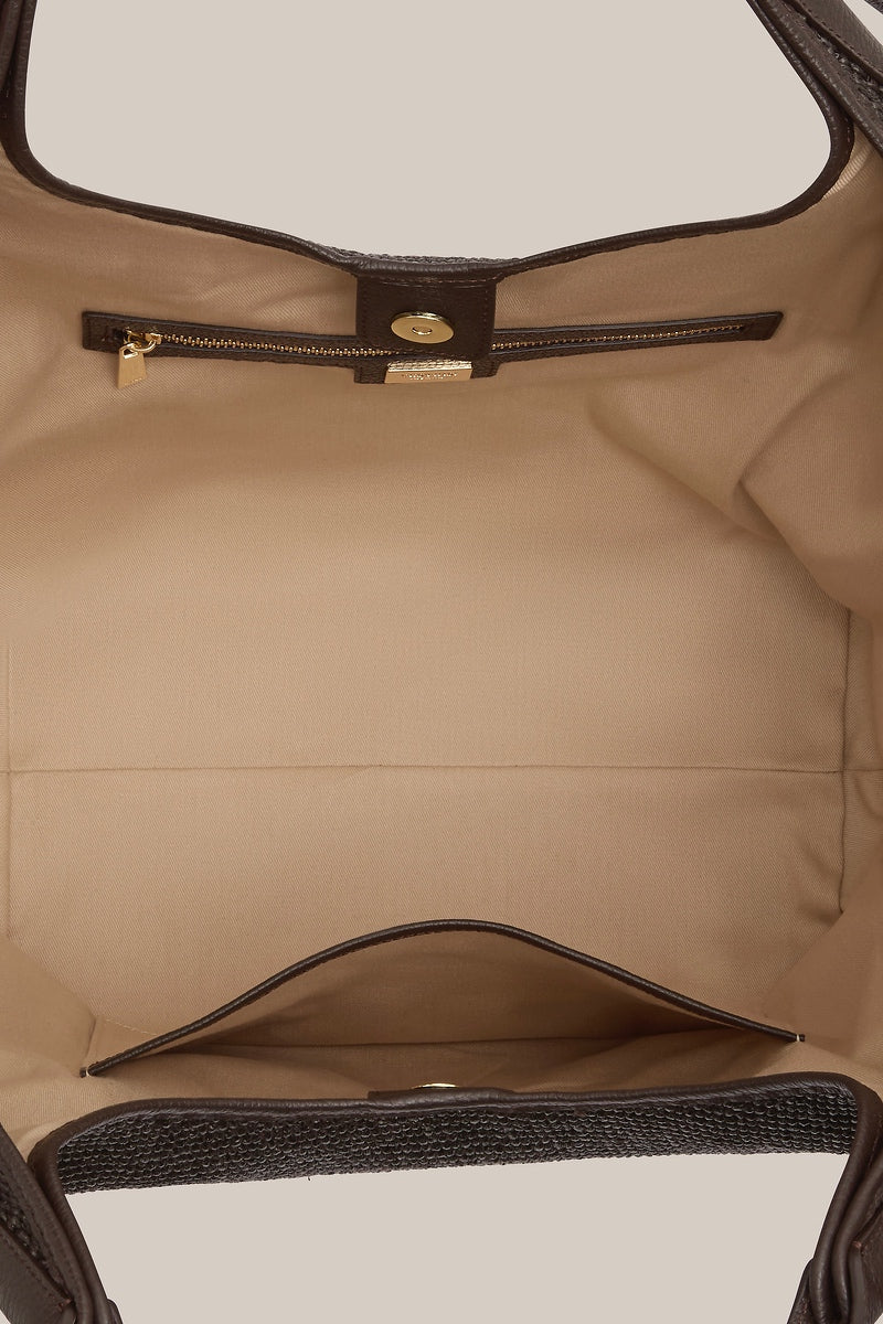 Romy Resort Shopper Tote Dark Chocolate
