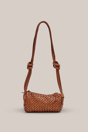 Woven Tube Crossbody Tan