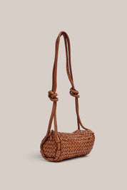 Woven Tube Crossbody Tan