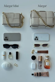 Margot Mini Pistacchio Leather Woven Bag