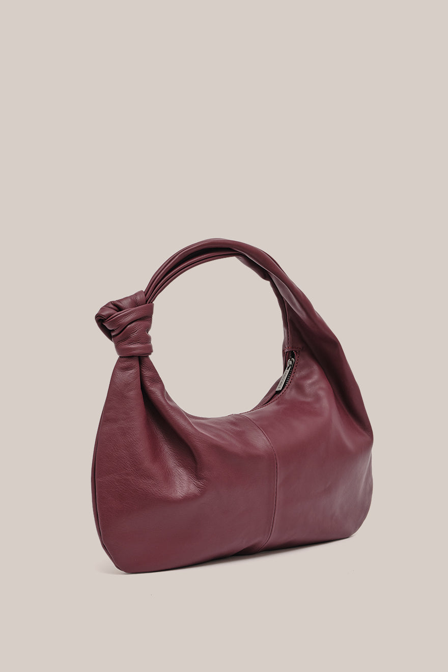 Allegra Bordeaux Knot Crescent