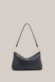 Ashley Black Leather Crossbody Bag