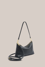 Ashley Black Leather Crossbody Bag