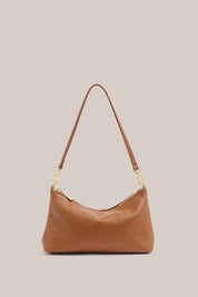Ashley Tan Leather Crossbody Bag