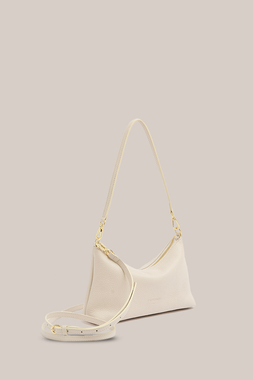 Ashley Ivory Leather Crossbody Bag