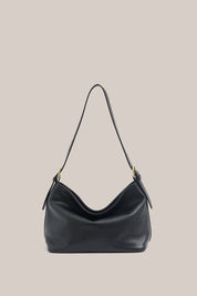 Eden Black Leather Shoulder Bag