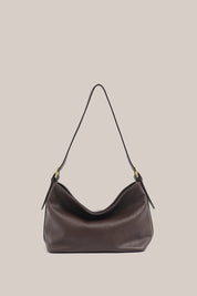 Eden Dark Chocolate Leather Shoulder Bag