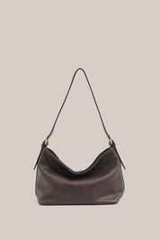 Eden Dark Chocolate Leather Shoulder Bag