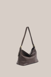 Eden Dark Chocolate Leather Shoulder Bag