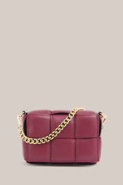 Margot Bordeaux Leather Woven Bag
