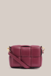 Margot Bordeaux Leather Woven Bag