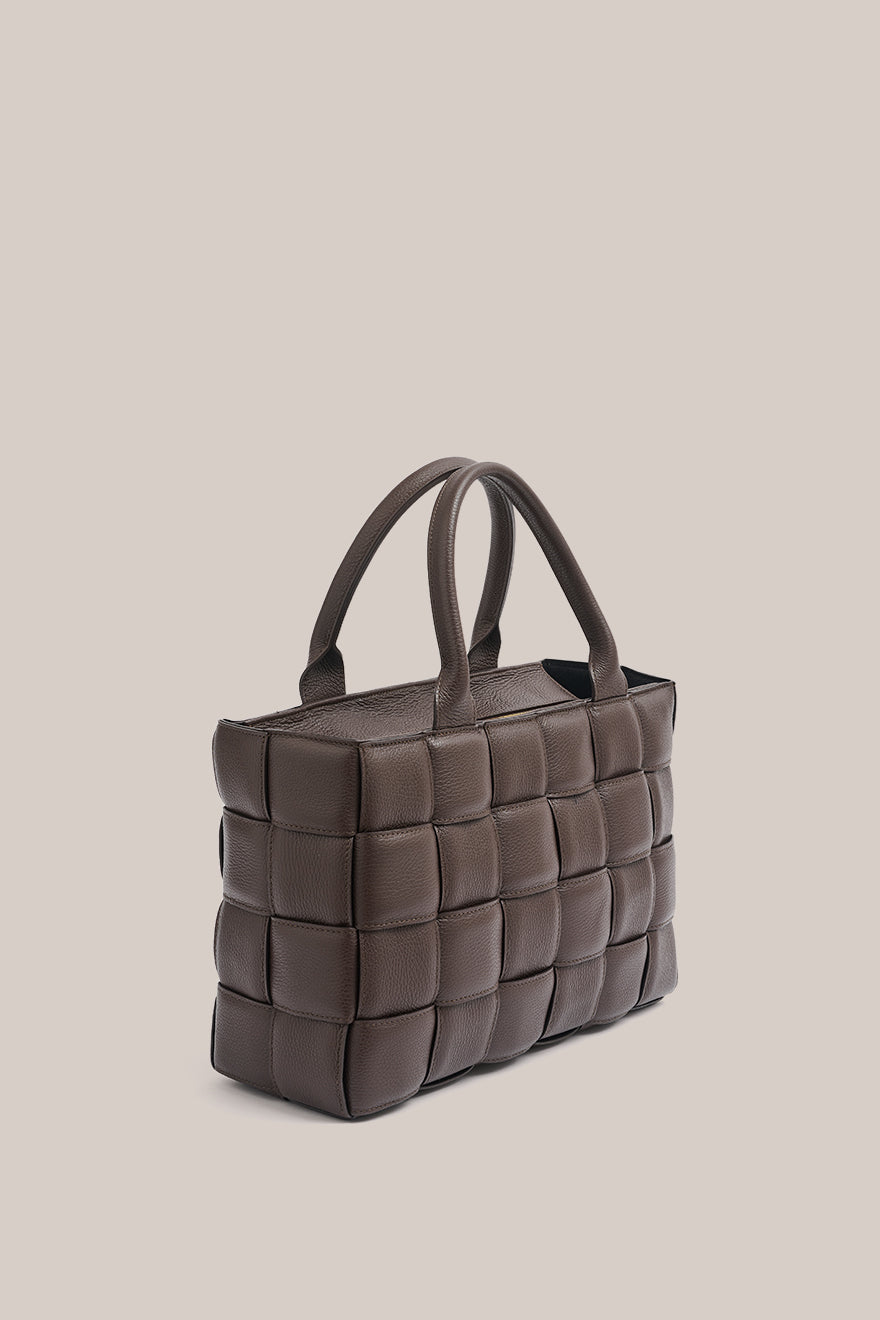 Margot XL Dark Chocolate Woven Tote