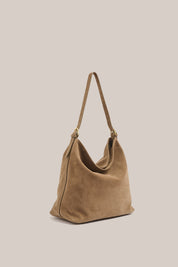 Savannah Brown Suede Hobo Bag