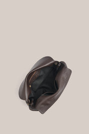 Sloane Large Dark Chocolate Leather Top Handle Crossbody