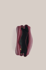 Sloane Bordeaux Leather Crossbody Clutch