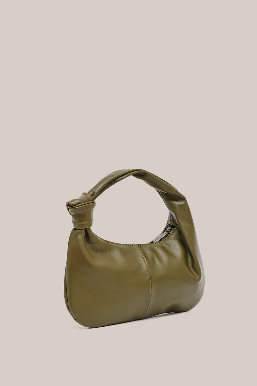 Allegra Mini Khaki Knot Crescent