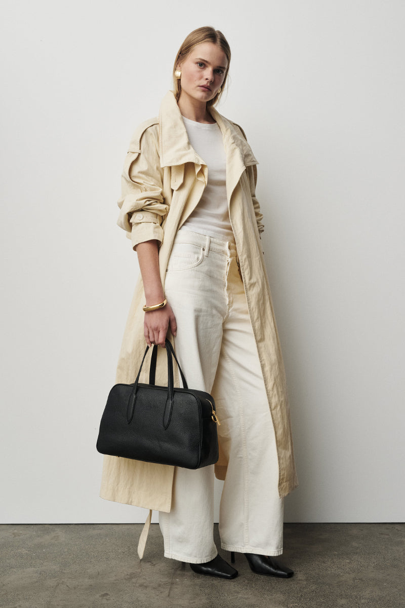 Vera Black Medium Bowler Bag
