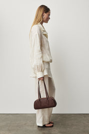 Vera Mahogany Baguette Bag