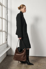 Bianca Woven Hobo Chocolate