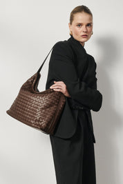 Bianca Woven Hobo Chocolate